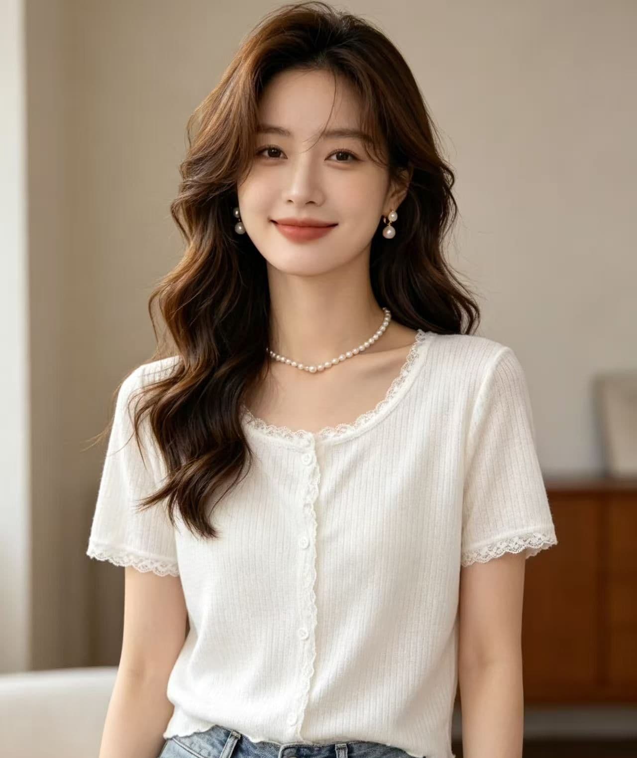 여성 의류 디자인 센스 반팔 니트 오픈 가디건 여성 2026 여름 드레스 새로운 쇼트 스타일 V넥 조끼 맨위