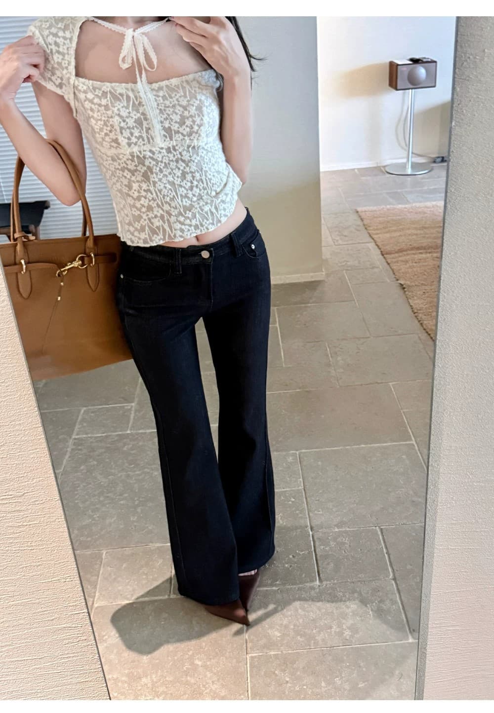 디자인 센스 무거운 작업 레이스 작은 셔츠 여성 여름 품격 슬림해 보이는 반팔 맨위 상세 이미지 13