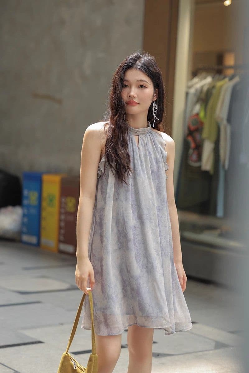 새로운 중식 국풍 행침 목 슬립 드레스 여성 의류 2025 새로운 여름 작은 키 작은 대중 디자인 센스 미니 스커트 상세 이미지 28