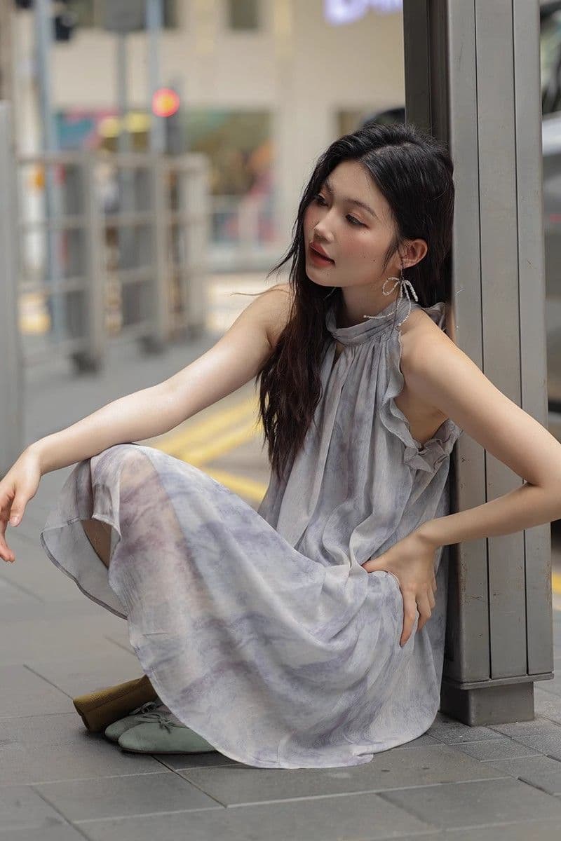 새로운 중식 국풍 행침 목 슬립 드레스 여성 의류 2025 새로운 여름 작은 키 작은 대중 디자인 센스 미니 스커트 상세 이미지 30