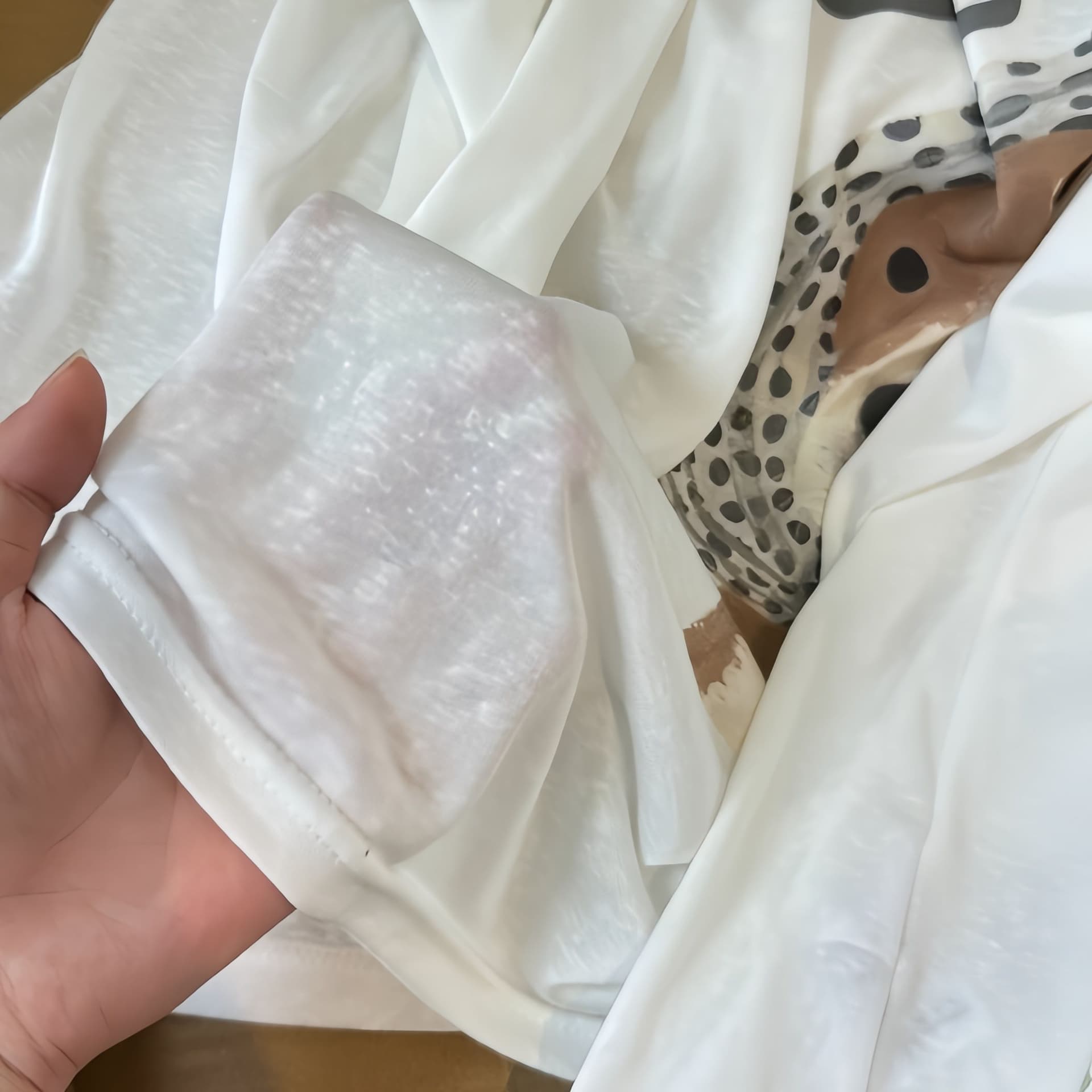 180 그램 아마 눈꽃 긴팔 티셔츠 태양 보호 셔츠 기본 셔츠 블라우스 통기성 루즈핏 상세 이미지 4