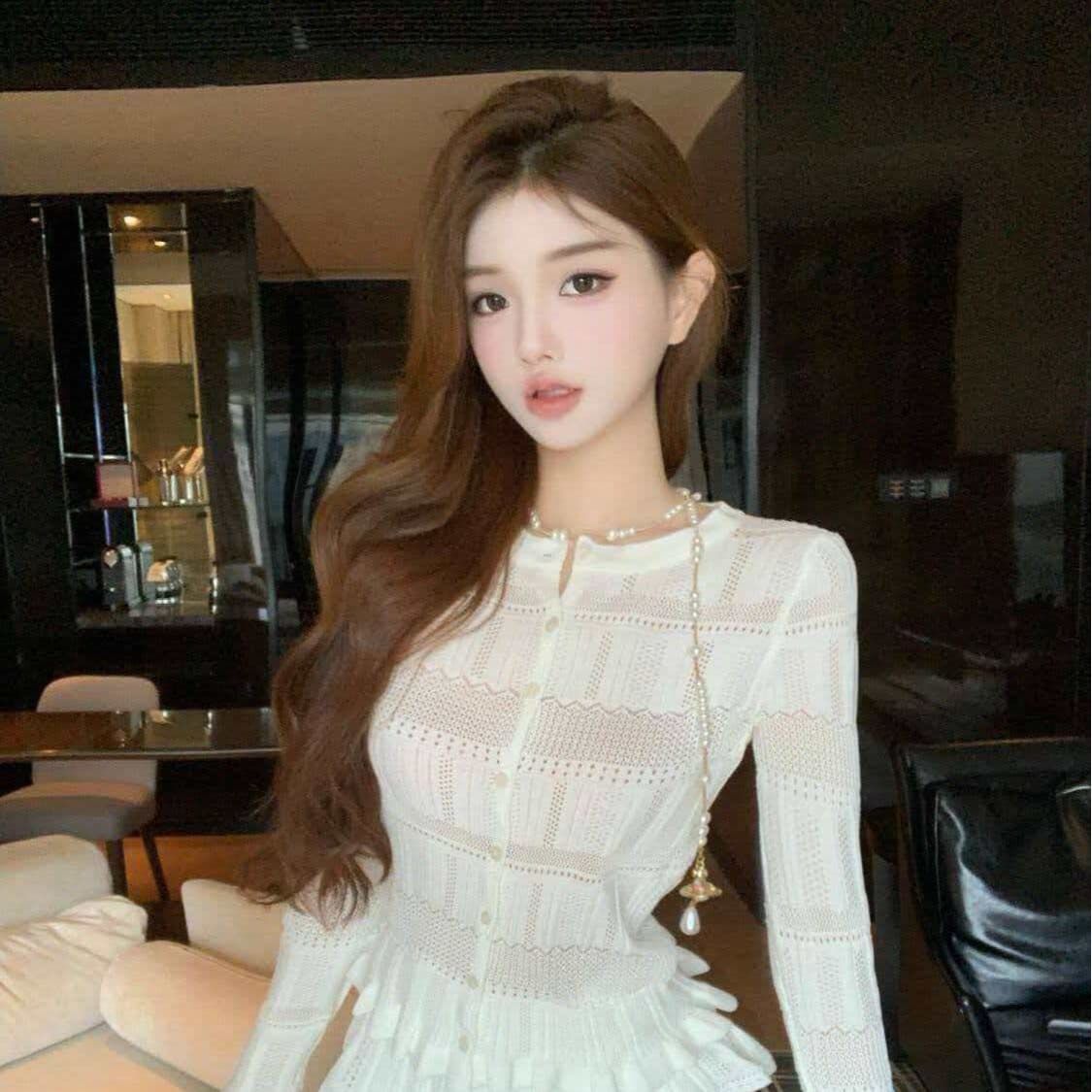 비 자매 팬 블루 계란 치마 패션 니트 질감 맨위 펌프 Pleat 케이크 드레스 투피스 슈트 새로운 이미지 5