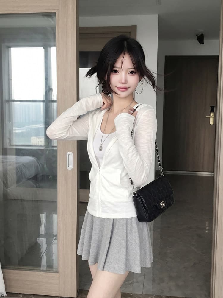 맨위 눈꽃 면 65 면 35 폴리 에스터 스포츠 슈트 여성 자외선 차단 의류 후드 맨위 캐주얼 바지 투피스 세트 상세 이미지 4
