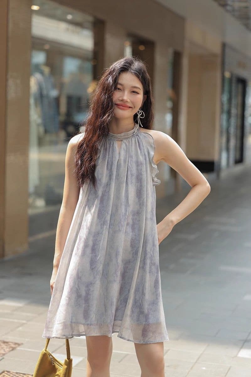 새로운 중식 국풍 행침 목 슬립 드레스 여성 의류 2025 새로운 여름 작은 키 작은 대중 디자인 센스 미니 스커트 상세 이미지 16
