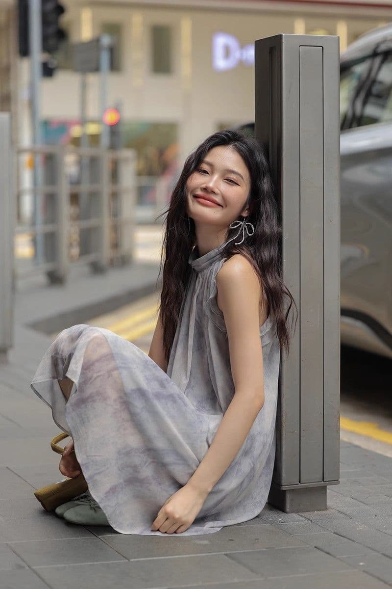 새로운 중식 국풍 행침 목 슬립 드레스 여성 의류 2025 새로운 여름 작은 키 작은 대중 디자인 센스 미니 스커트 상세 이미지 17