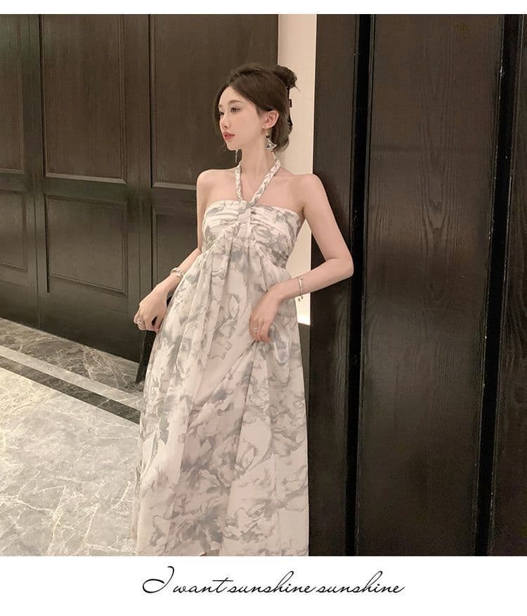 여름 휴가 치마 Qushui 난초 프랑스식 휴가 바람 고급 디자인 센스 행침 목 작은 대중 루즈핏 드레스 상세 이미지 11