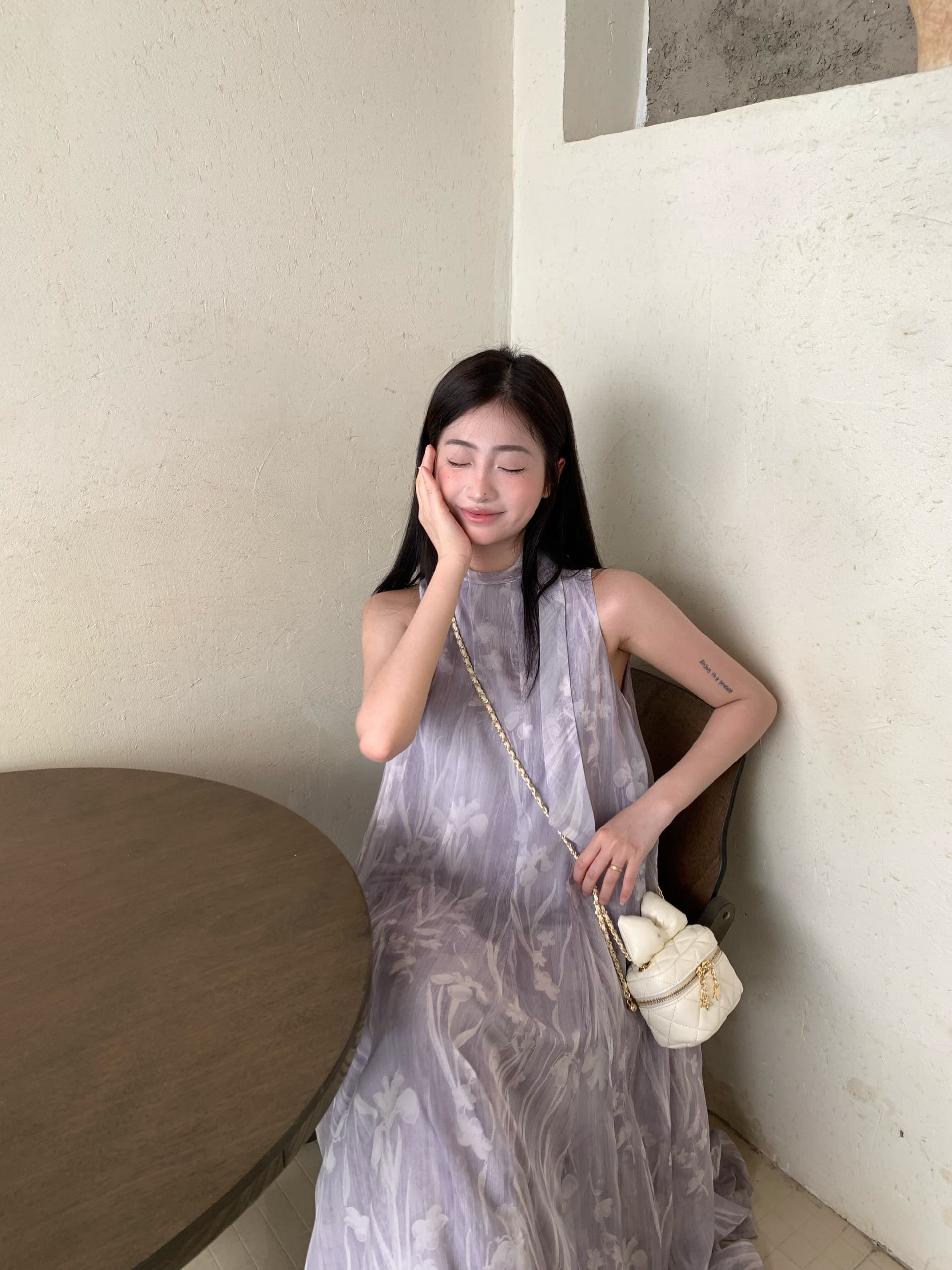 보라색 아름다운 붓꽃을 만발하다 드레스 프랑스식 품격 슈퍼 요정 Tulle 휴가 상세 이미지 4