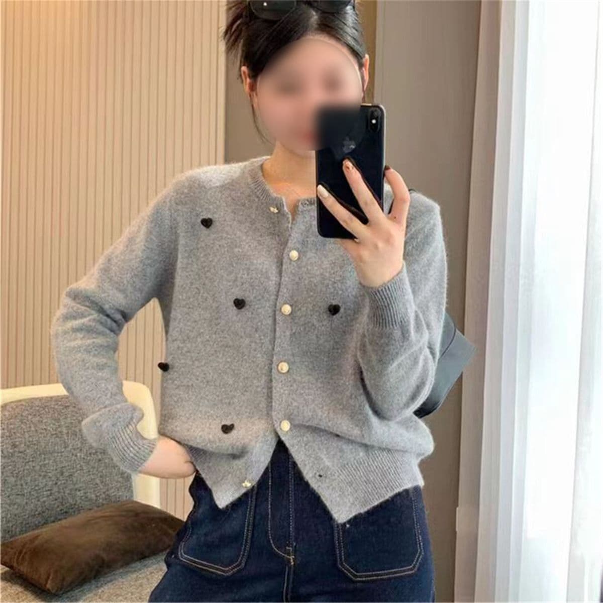 부드러운 찹쌀 느긋한 스웨터 오픈 가디건 여성 코트 봄 가을 겨울 새로운 패션 외국 가스 연령 감소 디자인 센스 Chic 맨위 여성 상세 이미지 2
