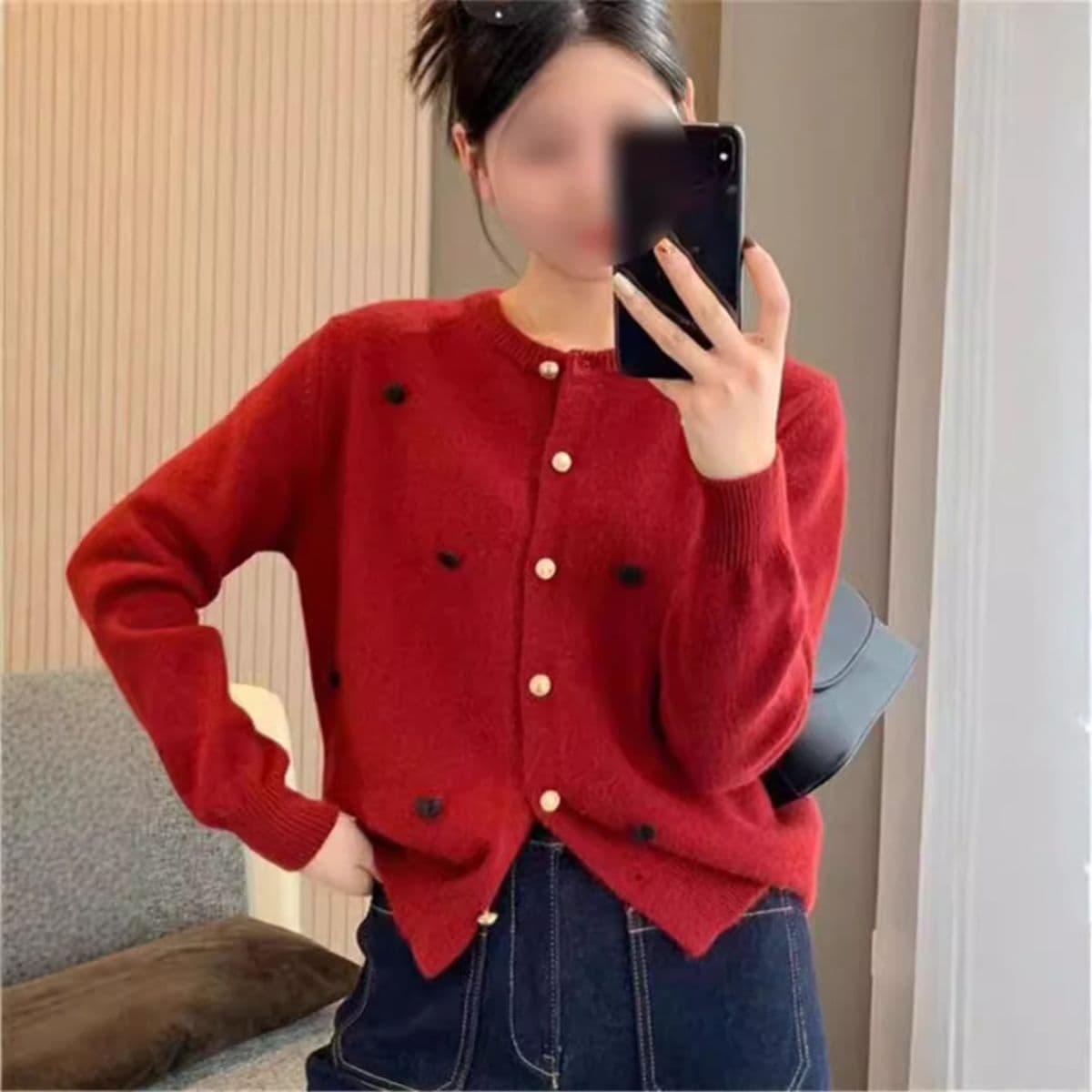 부드러운 찹쌀 느긋한 스웨터 오픈 가디건 여성 코트 봄 가을 겨울 새로운 패션 외국 가스 연령 감소 디자인 센스 Chic 맨위 여성 상세 이미지 17