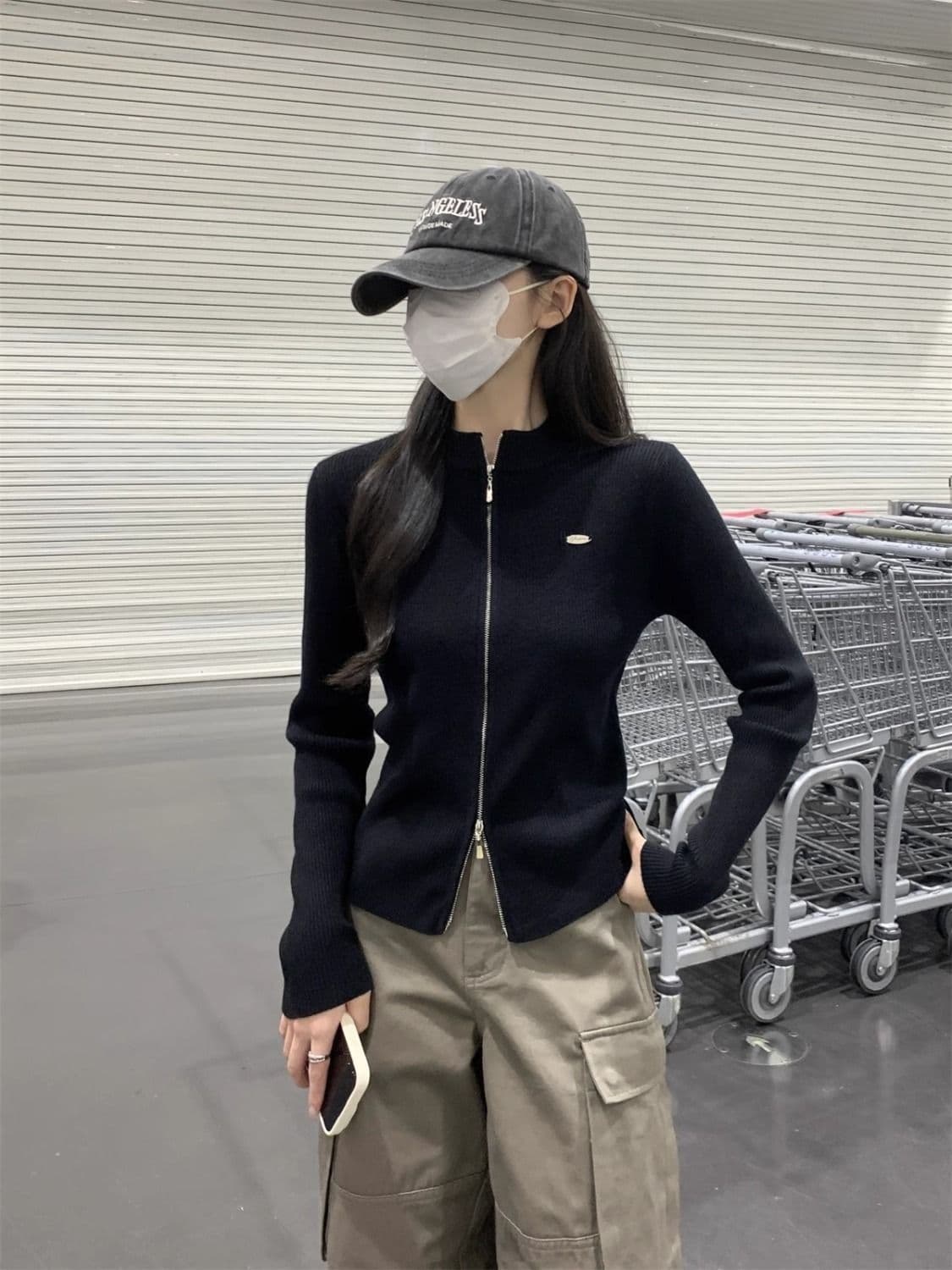 봄 드레스 2026 새로운 더블 지퍼 스웨터 여성 코트 오픈 가디건 스탠드 칼라 긴팔 몸매 가꾸기 니트 맨위 인사이드 가져 가라. 만나는 상세 이미지 21
