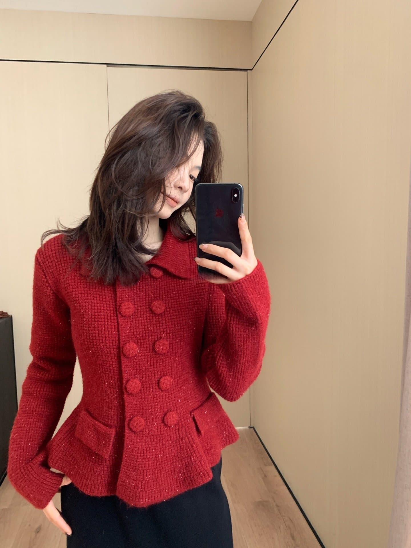 미니멀리즘 레트로 품격 POLO 칼라 샤오시엔 보온 스웨터 2026 새로운 니트 스웨터 상세 이미지 21