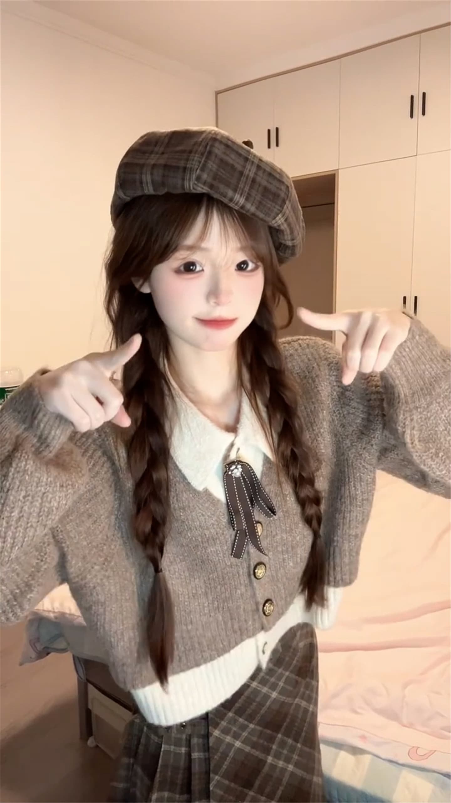 페이크 레이어드 POLO 칼라 스웨터 레트로 아름다움 라드. 폴로 칼라 니트 오픈 가디건 쇼트 스타일 맨위 상세 이미지 6