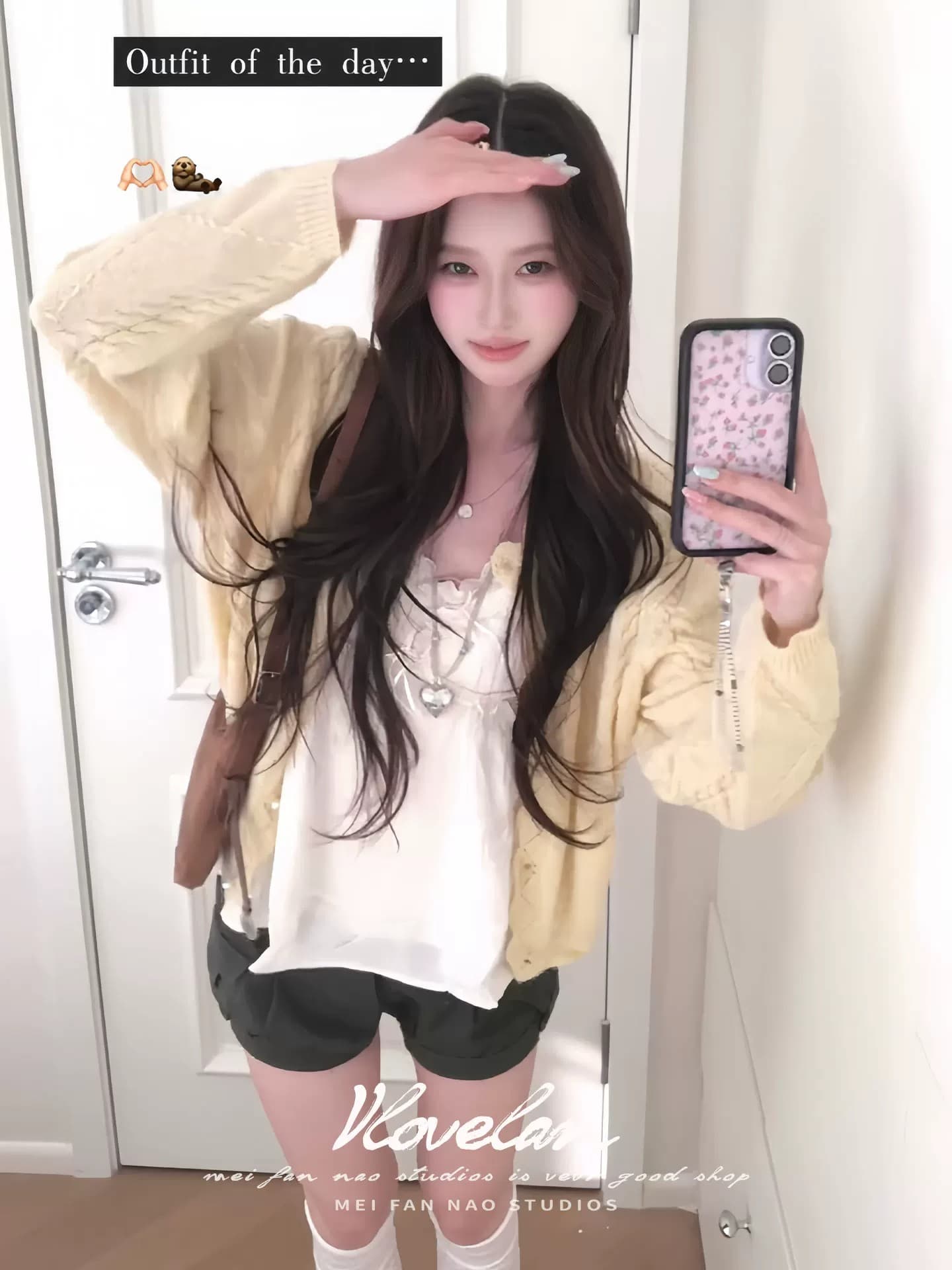 부드러운 소녀 바람 황색 니트 오픈 가디건 스웨터 여성 코트 이른 가을 연령 감소 슬림해 보이는 이미지 4