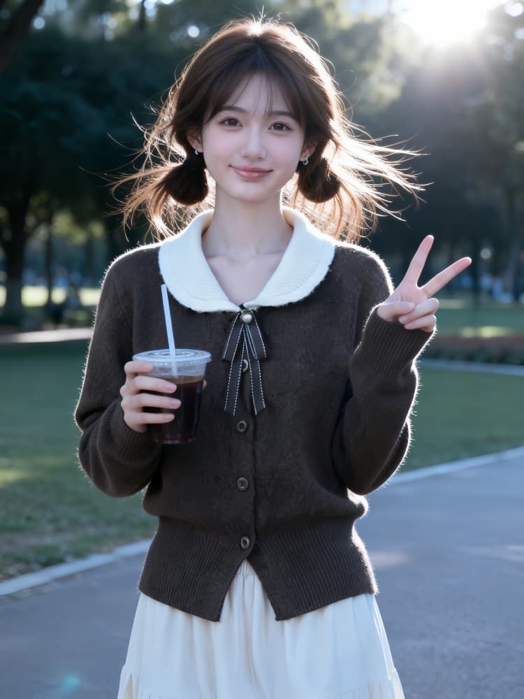 2026 가을 겨울 한 부서 부드러운 바람 자이언트 잘 생긴 ~ 중 폴로 칼라 니트 스웨터 작은 키 착용 가져 가라. 연령 감소 아름다운 맨위 트렌디 상세 이미지 1