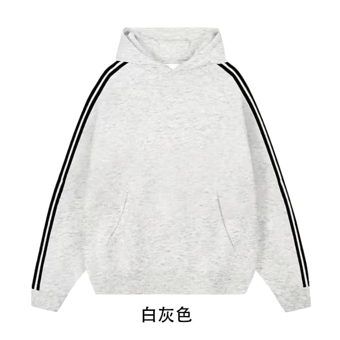 복합 우유 실크 320 그램 후드 아메리칸 후드티 남녀 3개 바 공란 에디션 상세 이미지 3