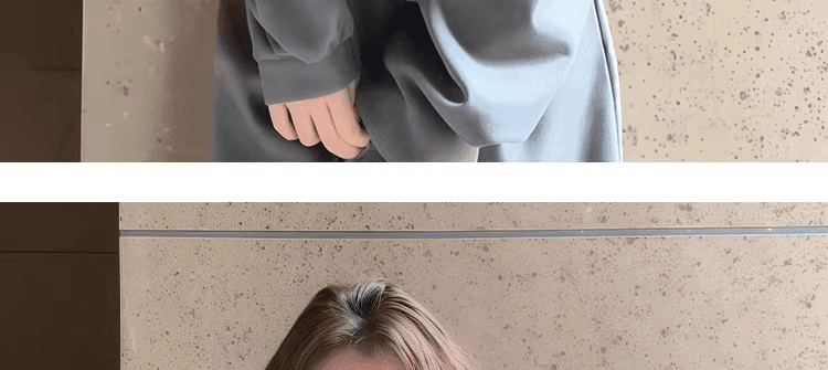 한 부서 체크무늬 페이크 레이어드 여성 셔츠 봄 착용 가져 가라. 패치워크 조끼 셔츠 허리 수축 슬림해 보이는 디자인 센스 맨위 트렌디 상세 이미지 8