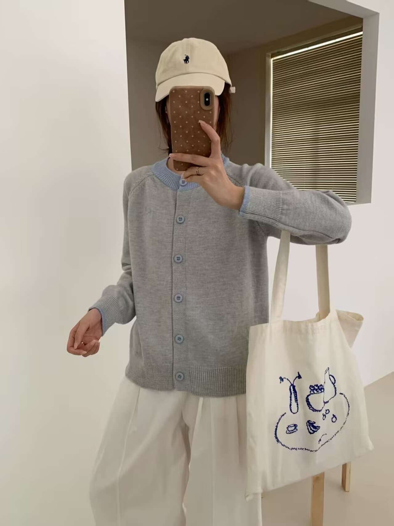 한 부서 학원 스타일 배색 은행 나무 자수 니트 스웨터 루즈핏 부드러운 분위기 센스 가을 겨울 새로운 맨위 여자 상세 이미지 3