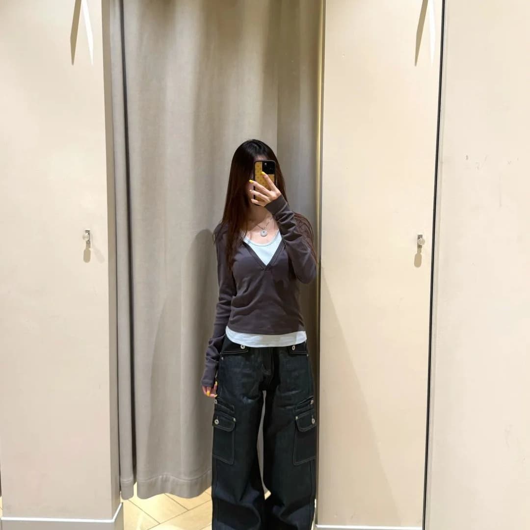 1 1 인 면 260 그램 긴팔 티셔츠 여성