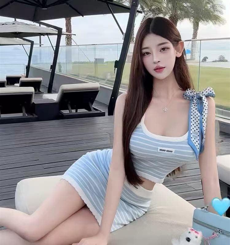 장 원 영어 스타일 순수한 욕망 섹시함 몸매 가꾸기 세트 여성 조끼 타이트 스커트 투피스 세트