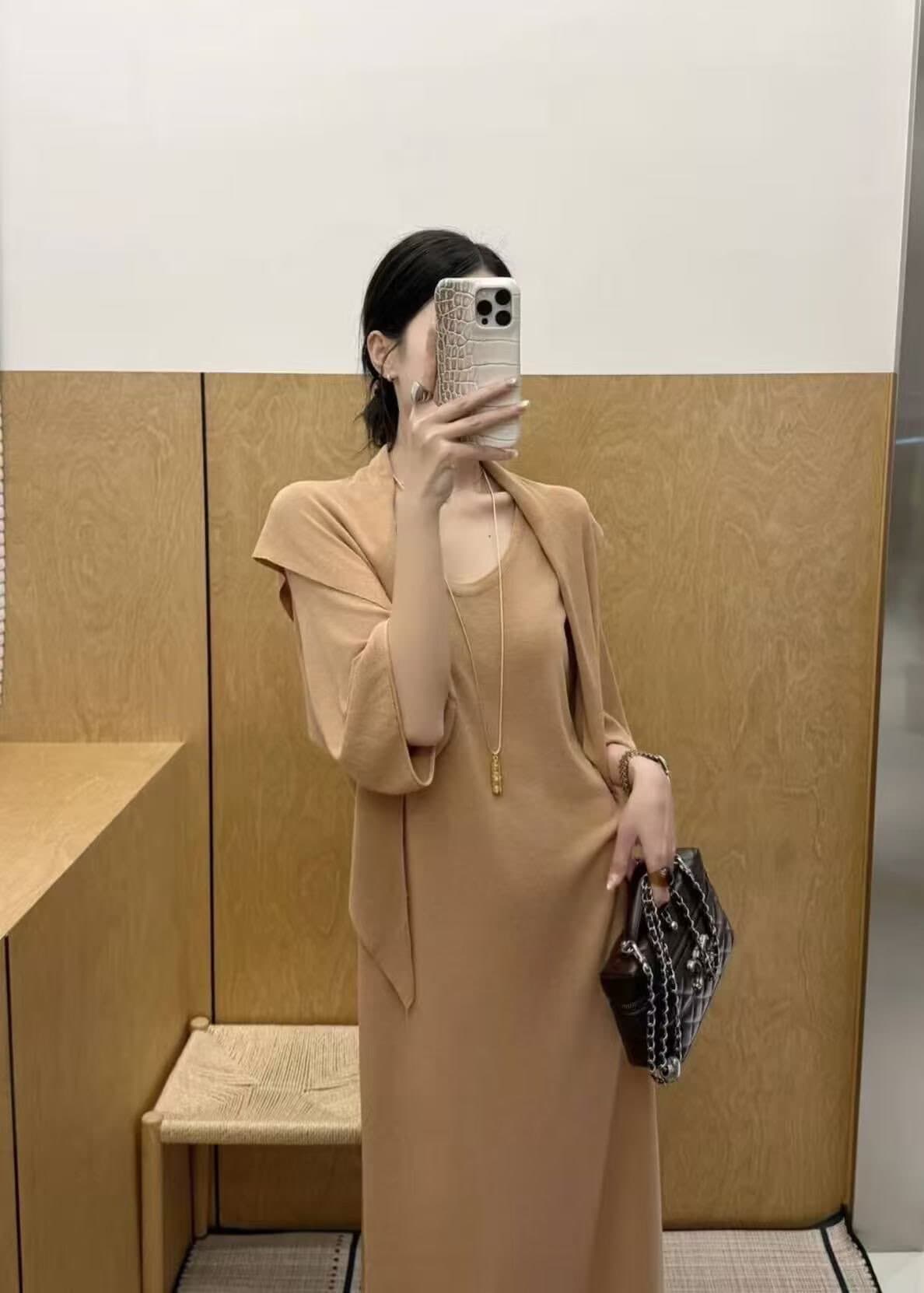 있음 선적 프랑스식 부드러운 편안함 스트랩 디자인 패션 드레스 허리 인감 숄 이미지 4