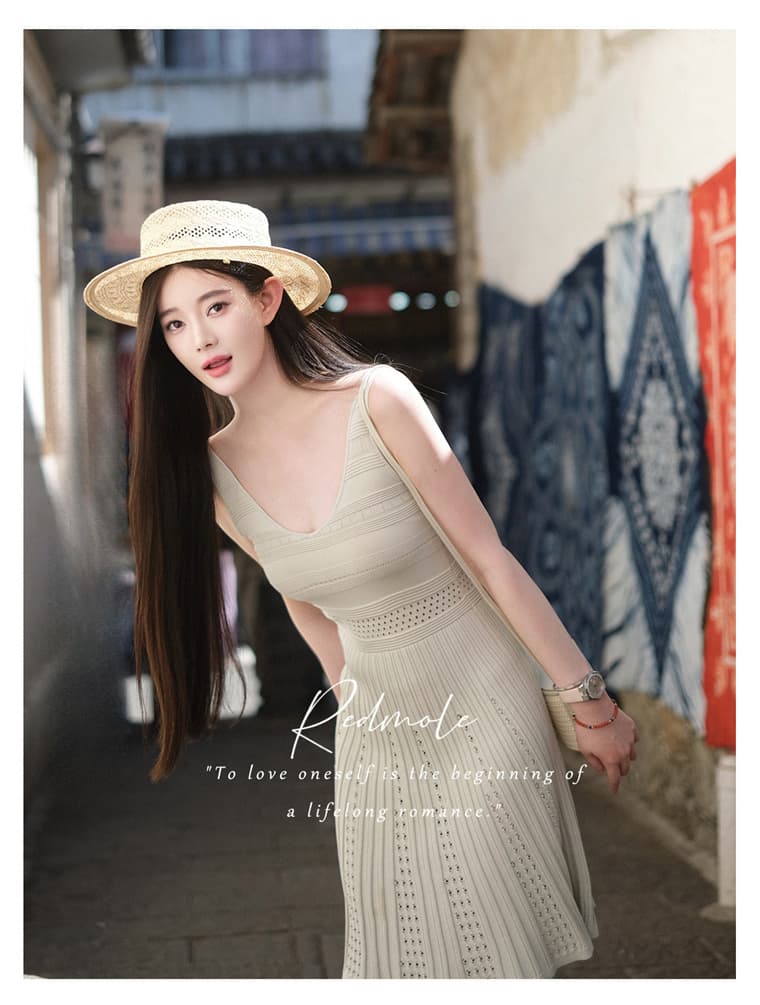 redmole 카 다몸 소녀 세트 염색 아이 녹색 이순신 힘 특별 원사 오리지널 조끼 선택 구멍 드레스 상세 이미지 18