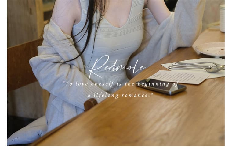 redmole 카 다몸 소녀 세트 염색 아이 녹색 이순신 힘 특별 원사 오리지널 조끼 선택 구멍 드레스 상세 이미지 23