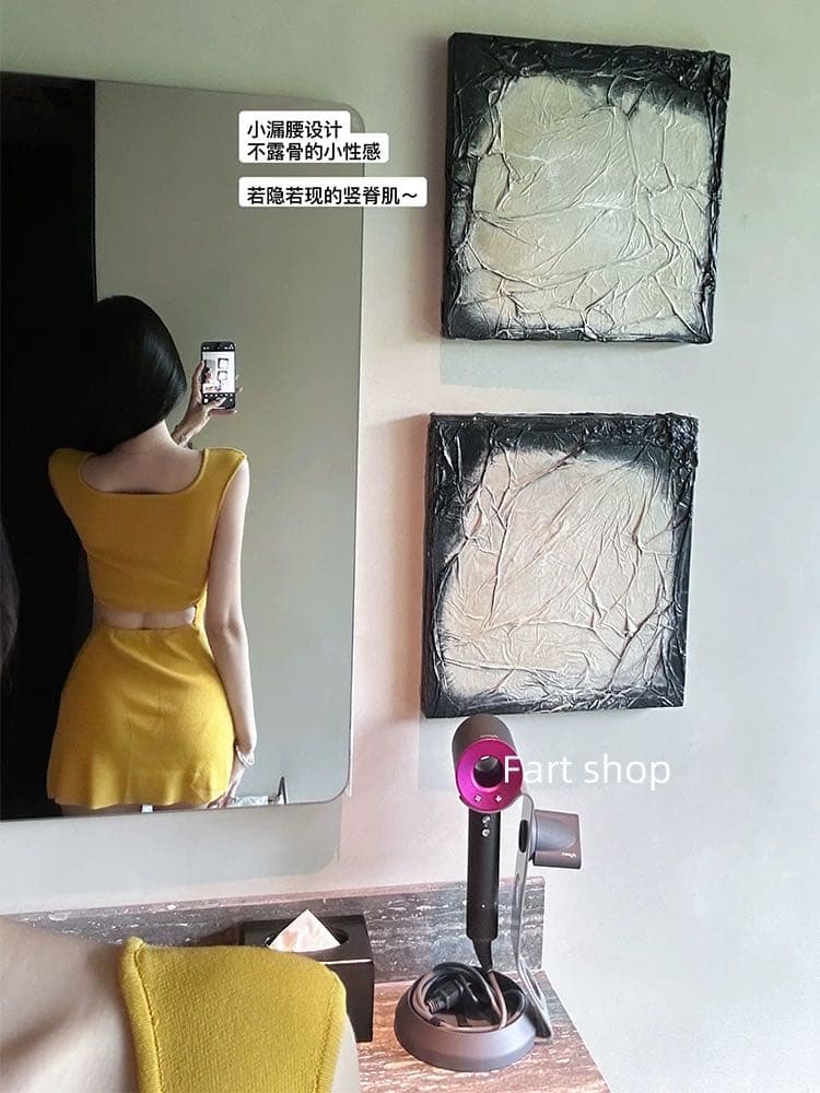 연인 doll 심황 순수한 색 욕망 바람 드레스 몸매 가꾸기 슬림해 보이는 달콤한 매운맛 꼬집기 허리 짧은 치마 드레스 상세 이미지 5