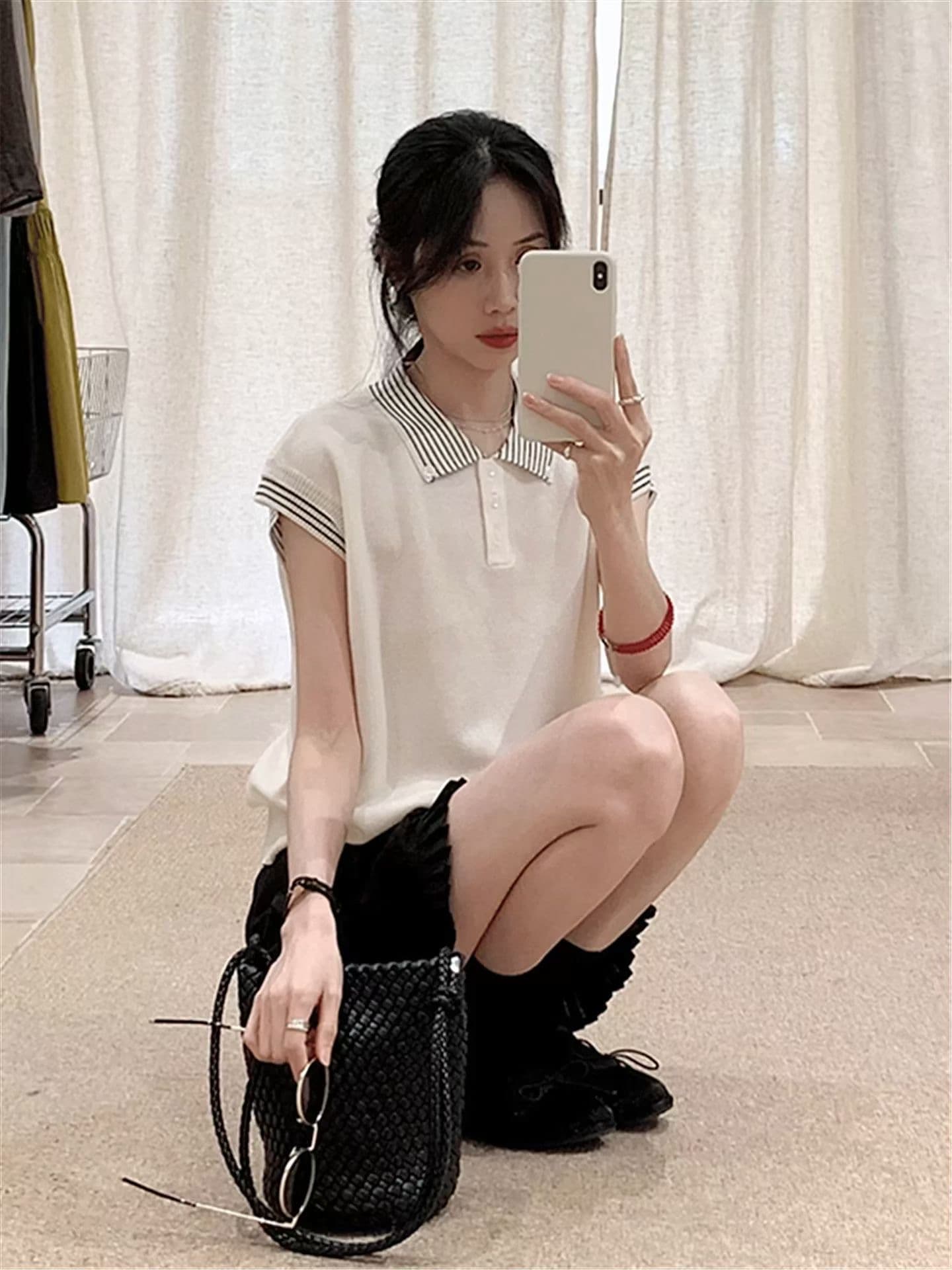 작은 요정 니켈 어린이 아름다운 한 여성 오픈 가디건 여성 봄 여름 슈퍼 잘 생긴 니트 스웨터 얇은 스타일 숄 레이스업 재킷 작은 맨위 상세 이미지 3