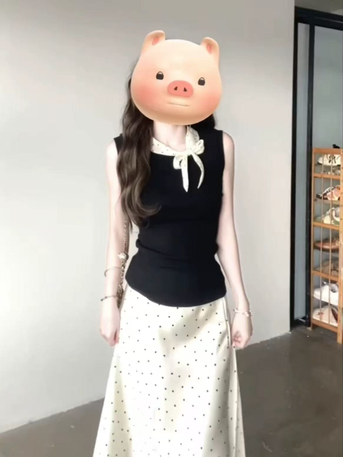 프랑스식 그는 벤 바람 나비 매듭 민소매 조끼 여성 여름 순수한 욕망 바람 섹시함 몸매 가꾸기 차가운 매운맛 chic 검정색 맨위 상세 이미지 2
