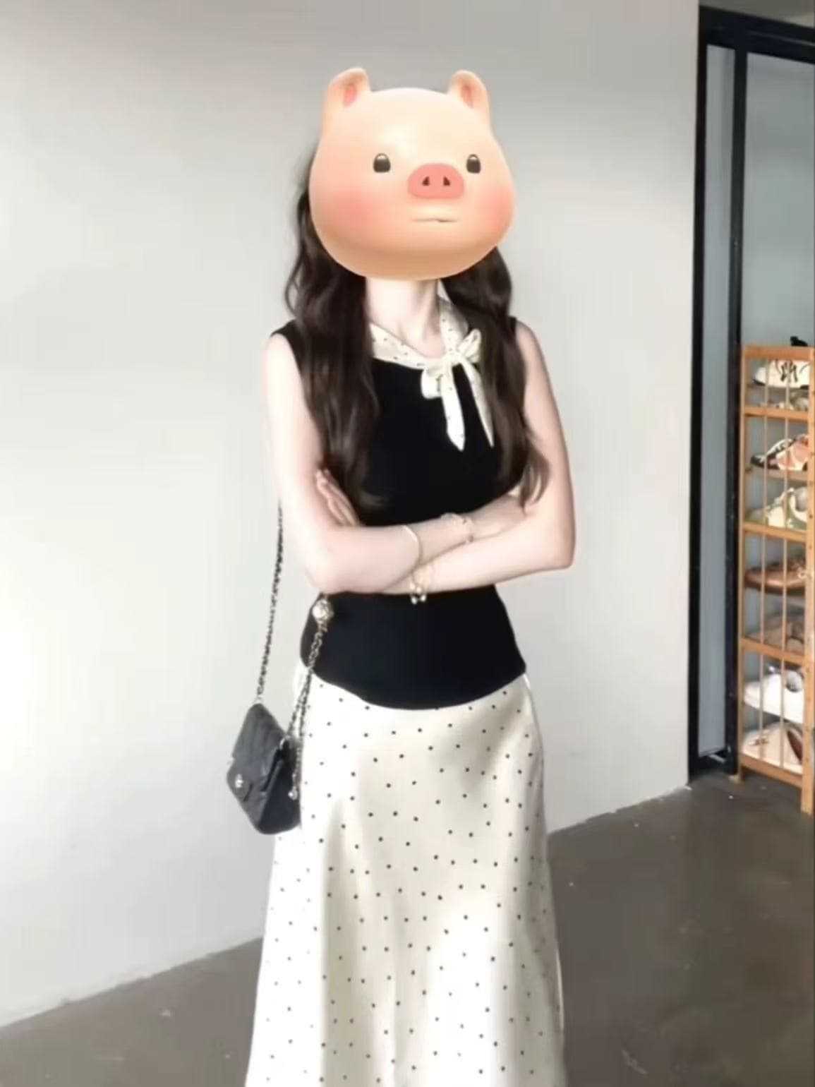 프랑스식 그는 벤 바람 나비 매듭 민소매 조끼 여성 여름 순수한 욕망 바람 섹시함 몸매 가꾸기 차가운 매운맛 chic 검정색 맨위 상세 이미지 4