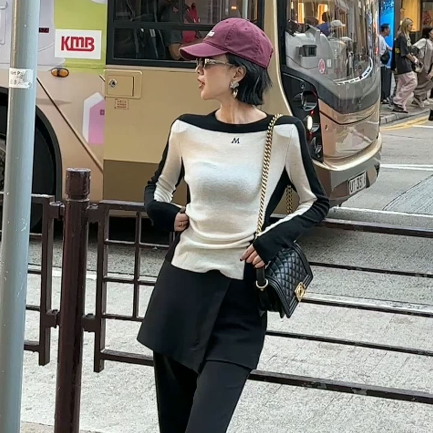 프랑스식 니트 긴 소매 티셔츠 여성 이른 가을 2025 새로운 라운드 넥 몸매 가꾸기 슬림해 보이는 맨위