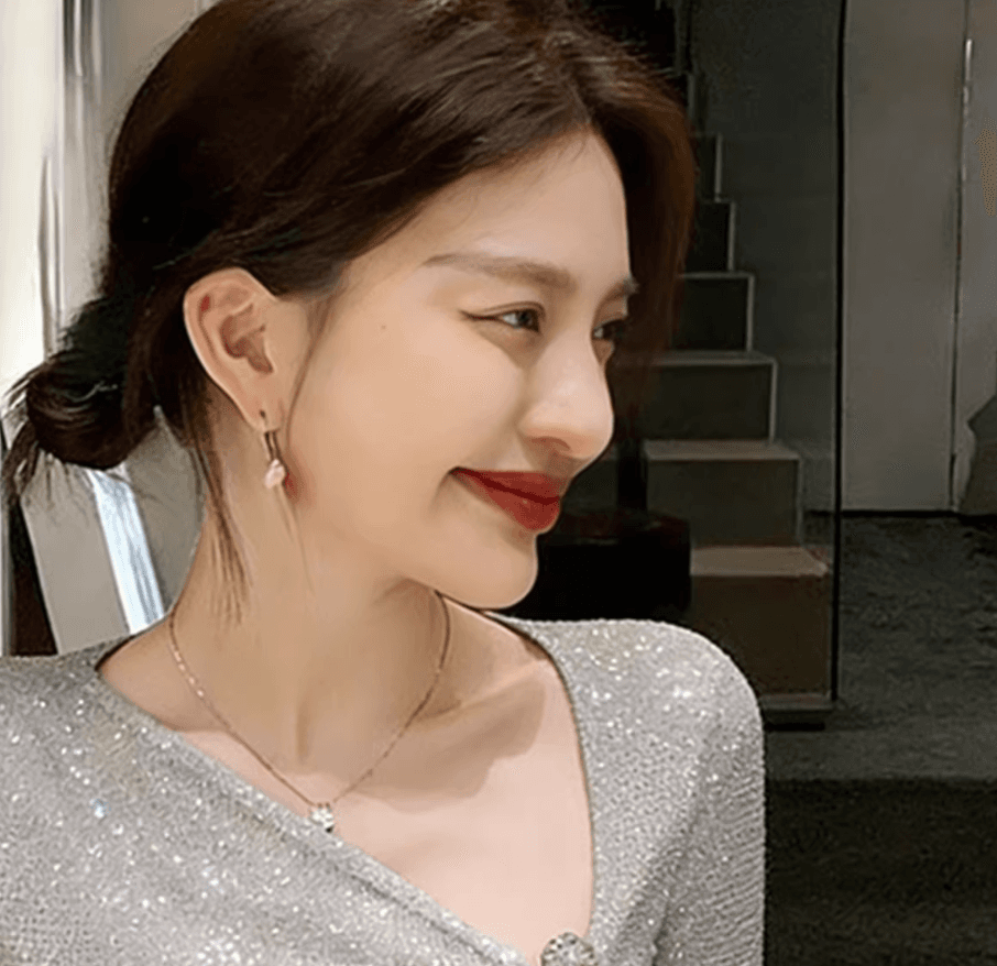 달콤한 핫걸 스팽글 슬림해 보이는 긍정적 인 어깨 기본 셔츠 여성 인사이드 가져 가라. 디자인 센스 작은 대중 회색 긴팔 티셔츠 맨위 상세 이미지 5