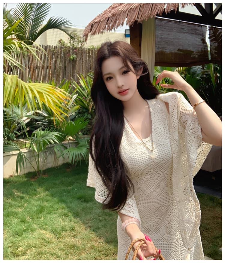 실사 2026 이른 가을 레트로 세련된 V넥 자카드 레이스 조끼 여성 드레스 숄 아름다운 슬림해 보이는 롱 스커트 상세 이미지 15