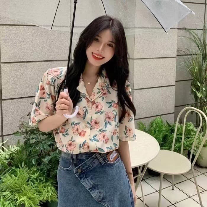 2026 여름 새로운 꽃 셔츠 여성 의류 반팔 셔츠 한 부서 레트로 홍콩 느낌 chic 디자인 센스 작은 대중 맨위 이미지 4