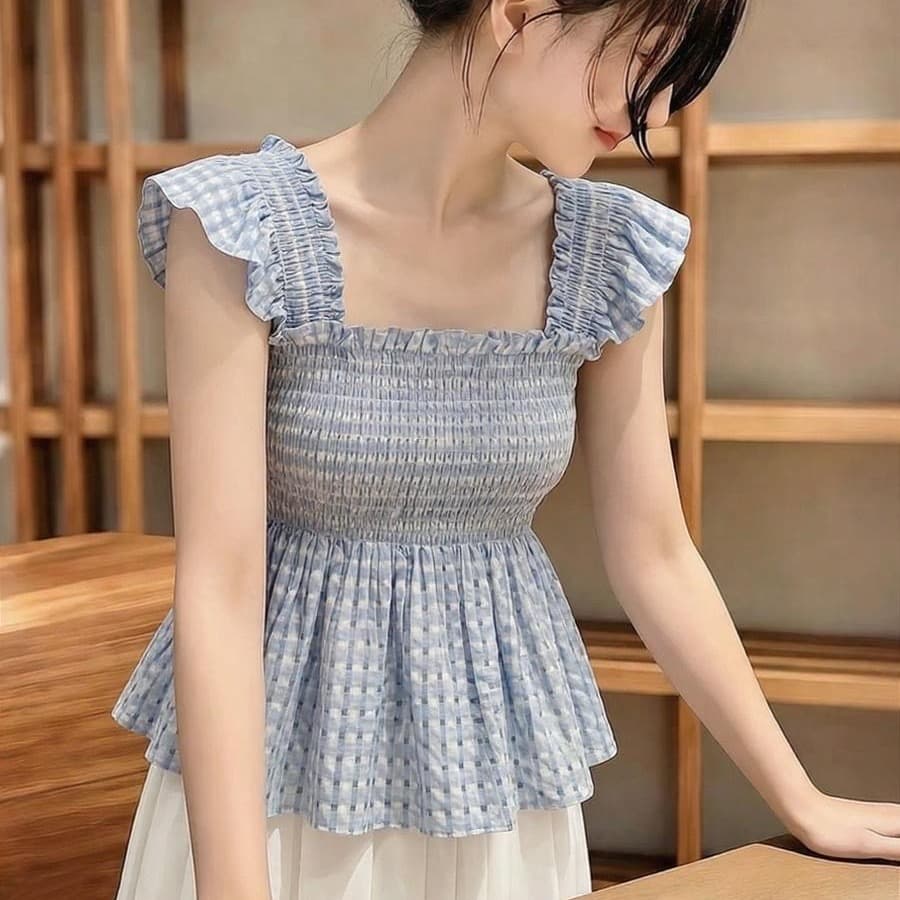 선전 남쪽 기름 여성 의류 프랑스식 달콤한 스타일 광장 칼라 Feifei 소매 셔츠 2026 여름 연령 감소 외국 가스 맨위 이미지 5