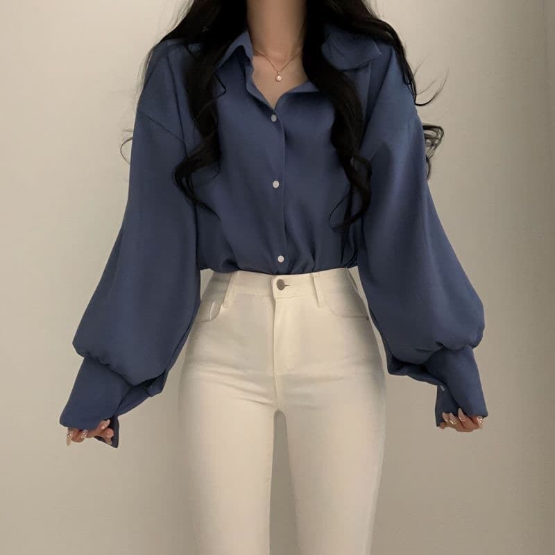 프랑스식 Chic 맨위 여성 한 부서 chic 품격 레트로 빨간색 셔츠 디자인 센스 작은 대중 봄 드레스 셔츠 인사이드 가져 가라. 상세 이미지 2