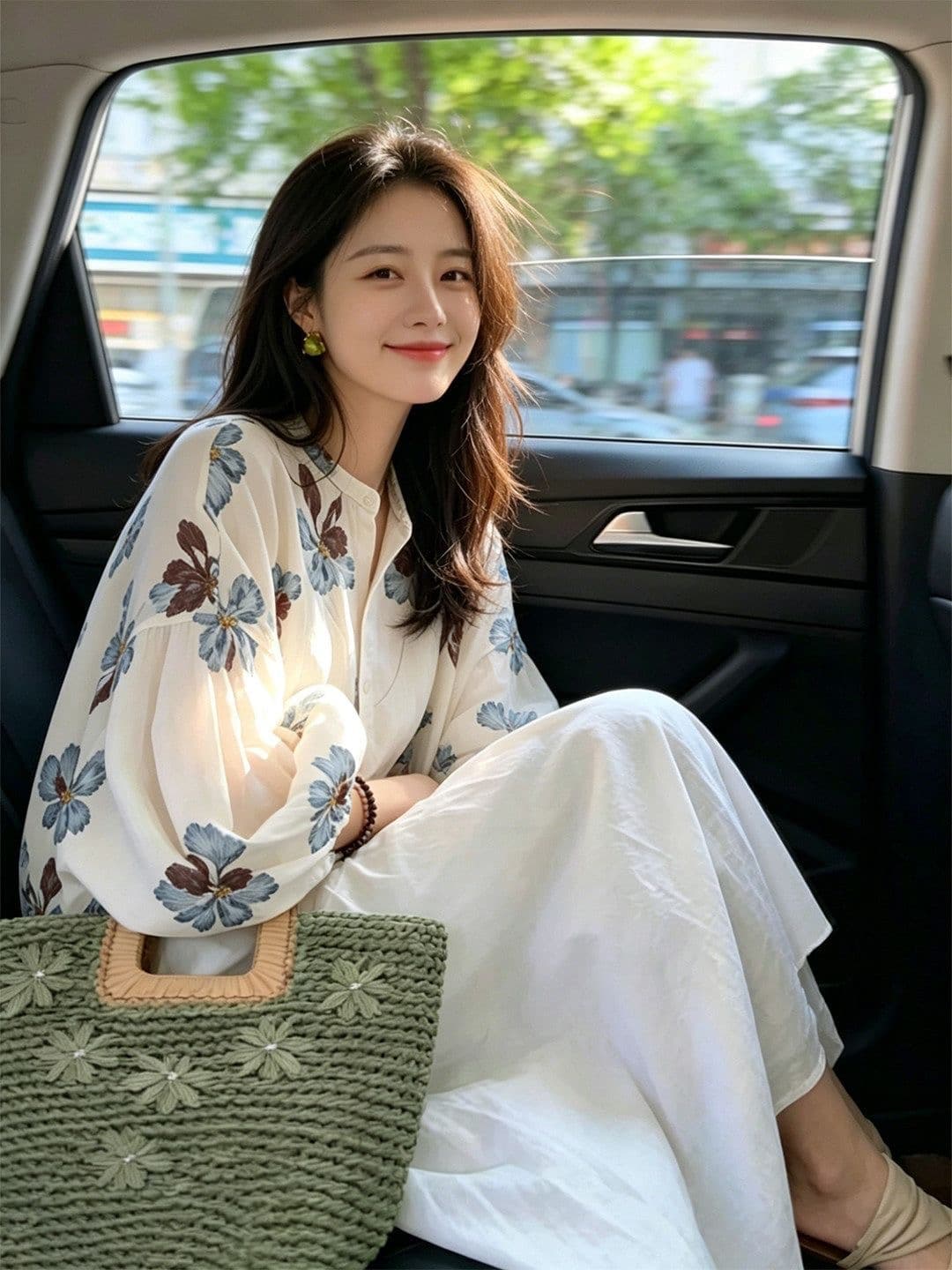 프랑스식 꽃무늬 루즈핏 셔츠 슬림해 보이는 다용도 표지 배 미시 상세 이미지 9
