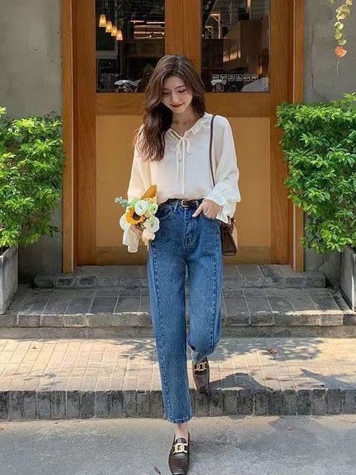 2026 조기 봄 가을 새로운 프릴 레이스업 쉬폰 여성 셔츠 루즈핏 스택 착용 느긋한 바람 긴팔 맨위 외출용 상세 이미지 2