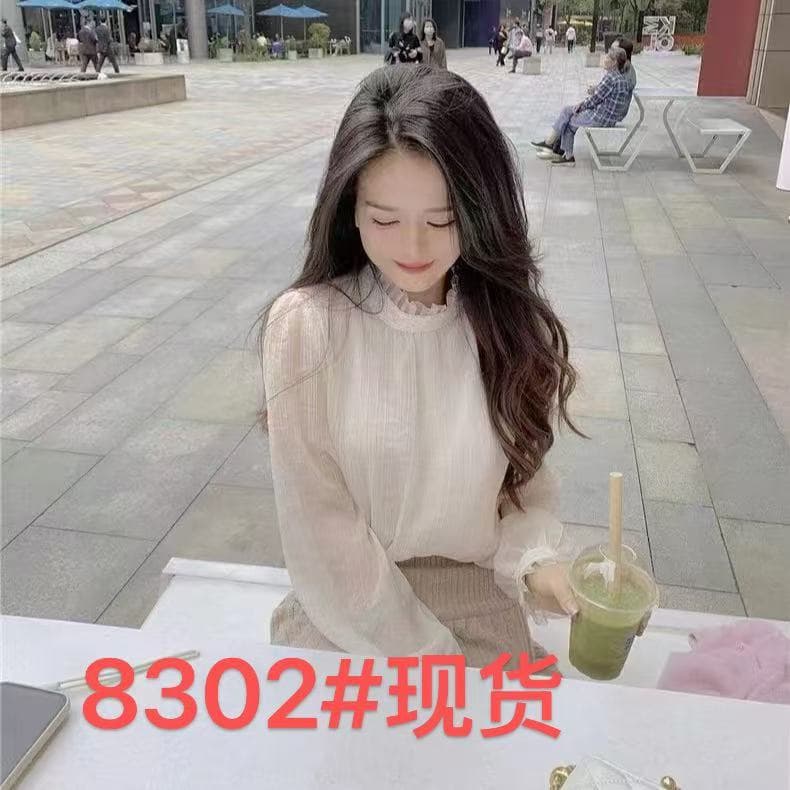 레이스 기본 셔츠 인사이드 가져 가라. 2026 년 새로운 가을 쉬폰 블라우스 망사 디자인 센스 여성 작은 대중 거품 소매 맨위