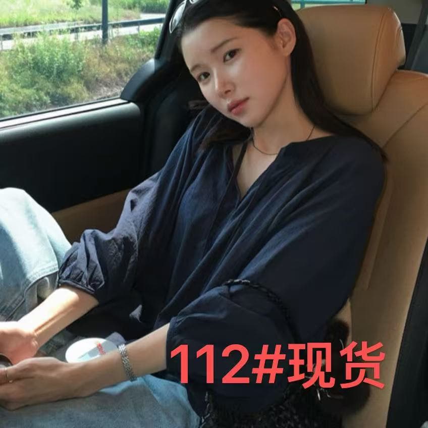 한국 chic 이른 가을 새로운 수직 곡물 리본 셔츠 프랑스식 느긋한 루즈핏 디자인 센스 긴팔 셔츠 여성 셔츠