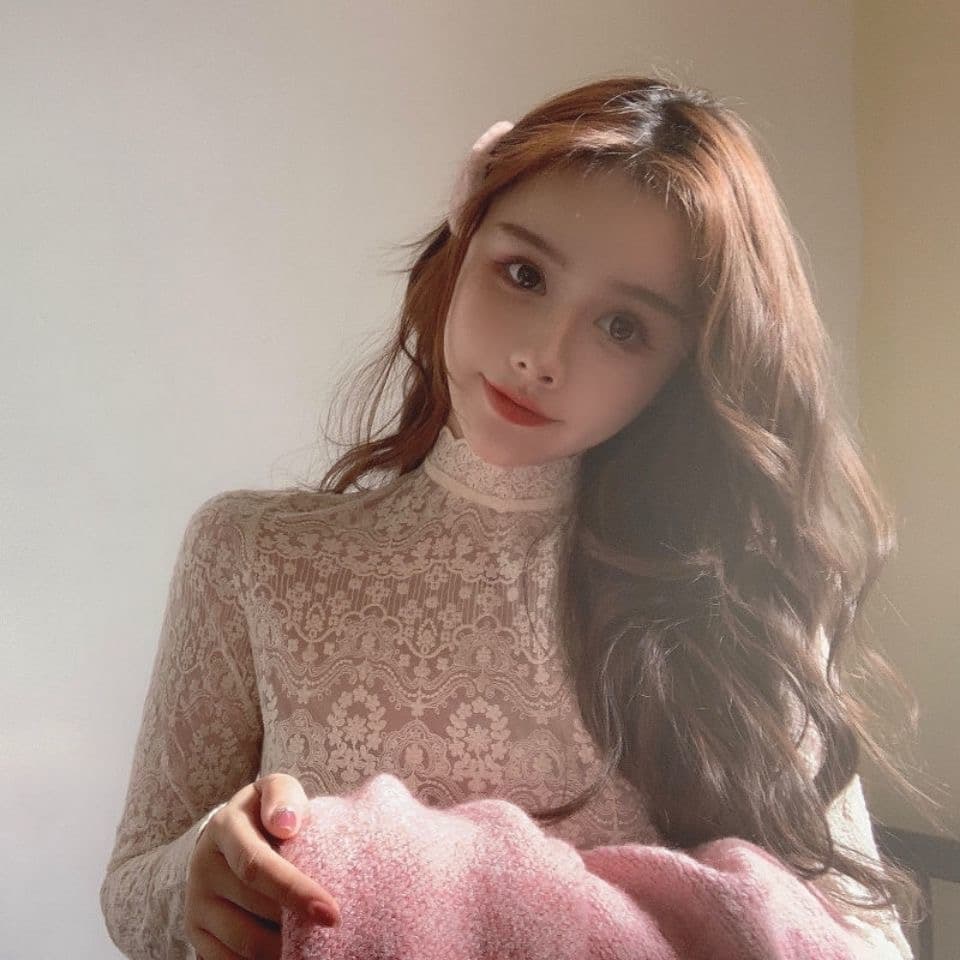 가을 겨울 폭발 2026 슈퍼 요정 새로운 외국 가스 터틀넥 품격 우아함 만나는 다용도 레이스 망사 긴팔 맨위 상세 이미지 5