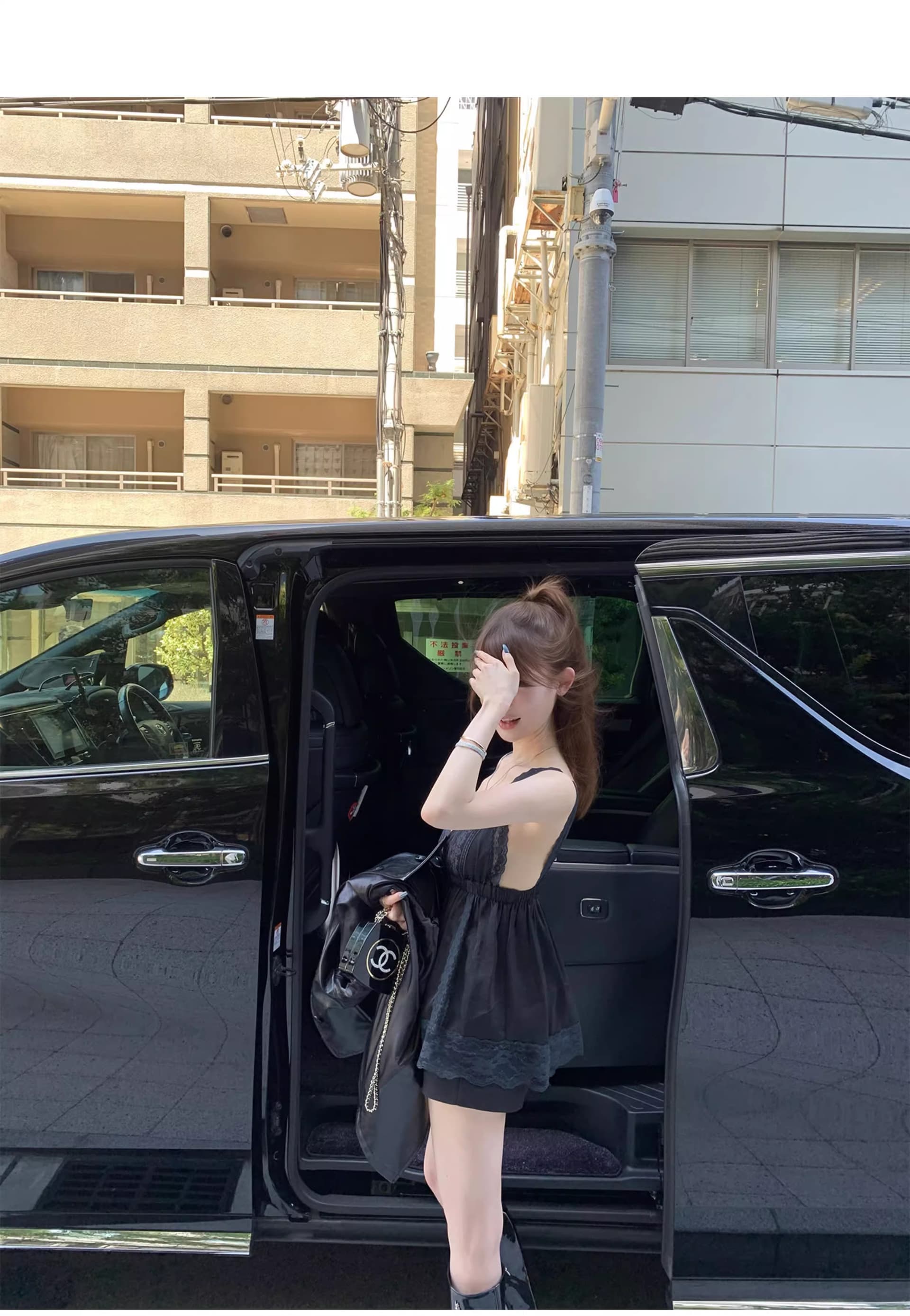 chicyou 검정색 품격 캐주얼 루즈핏 스탠드 칼라 부드럽다 가을 새로운 가죽 재킷 아메리칸 재킷 여성 코트 상세 이미지 18