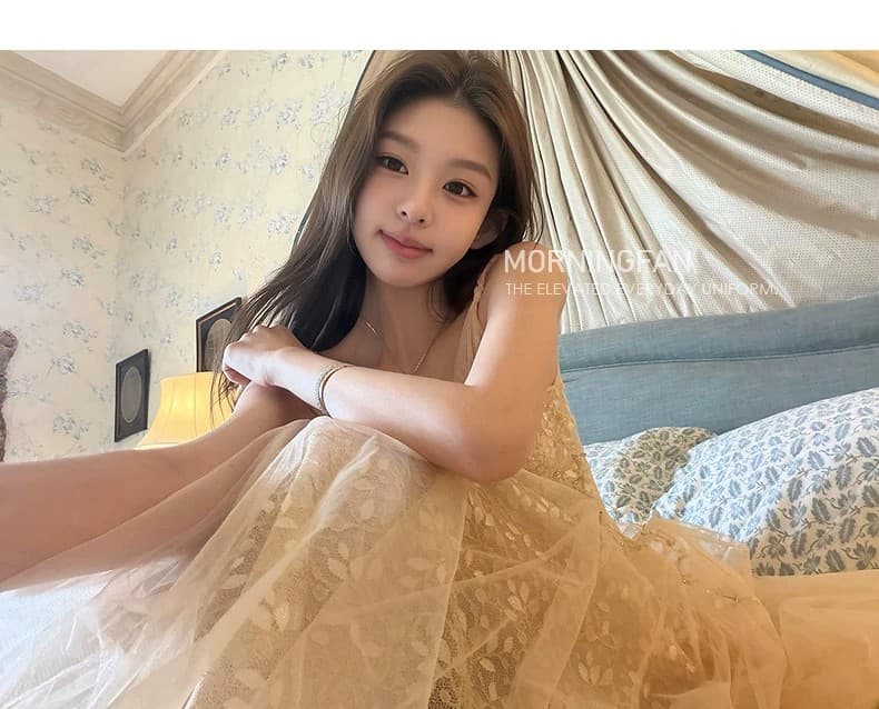 upscale 시리즈 무거운 작업 레이스 주문 구슬 삽입 조각 드레스 쇼트 스타일 롱 코트 상세 이미지 29