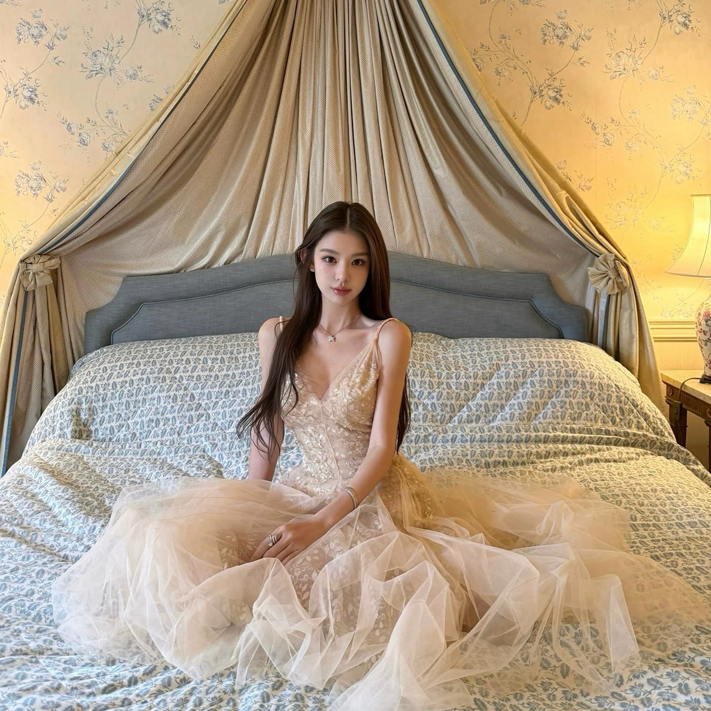 upscale 시리즈 무거운 작업 레이스 주문 구슬 삽입 조각 드레스 쇼트 스타일 롱 코트 상세 이미지 39