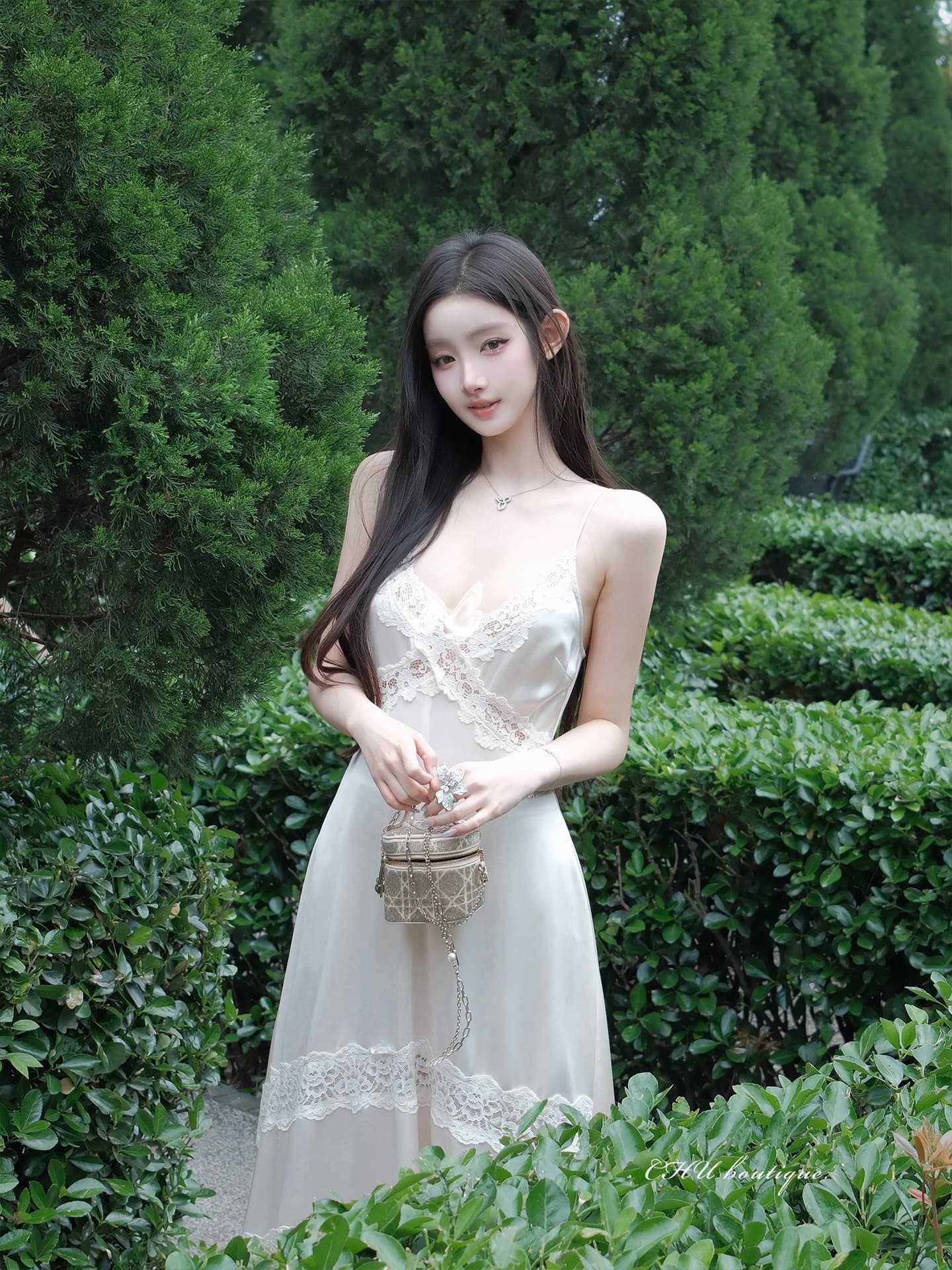 Yuehua 젤 af 무거운 작업 섹션 아세트산 레이스 드레스 대 물품 가슴 수 있습니다. 증가 상세 이미지 12
