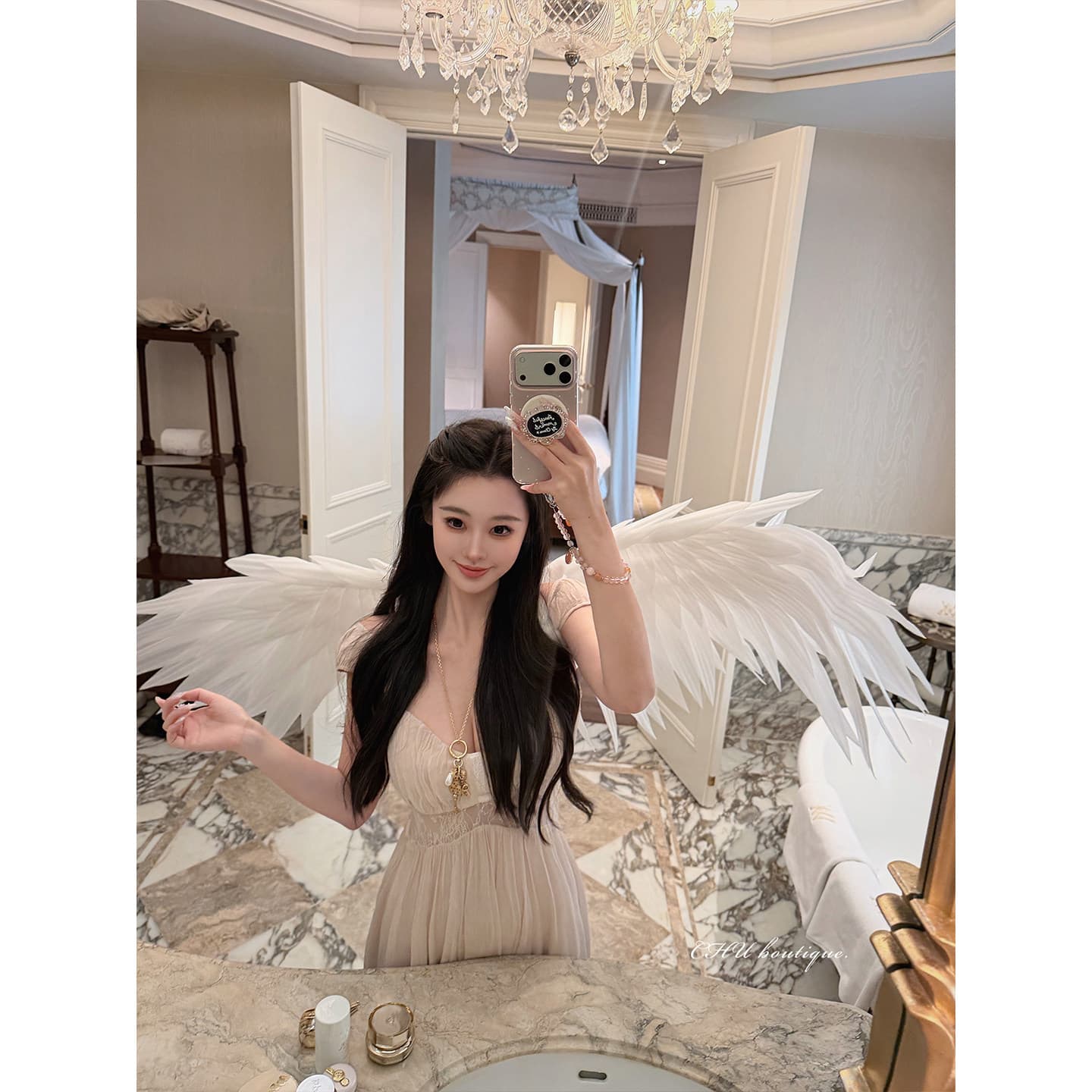 chu 작은 초기 A 푸 루오 디 인튜이트 아름다움 미묘한 ~ 중 여신 롱 스커트 매우 무거운 작업 환원하다 보여주기 필드 에디션 이미지 3