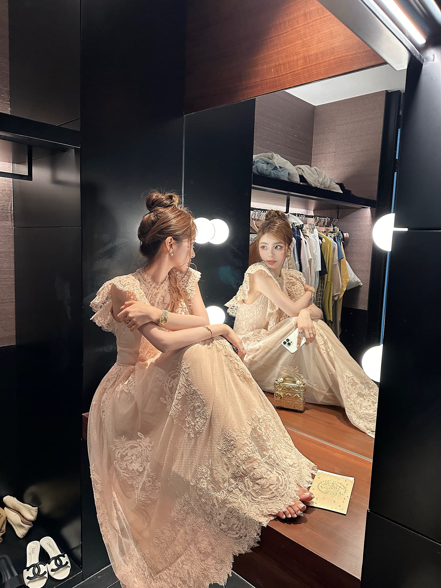 balletcore 남쪽 법 휴일 무거운 작업 주식 선 레이스 드레스 프랑스식 낭만주의 이미지 2