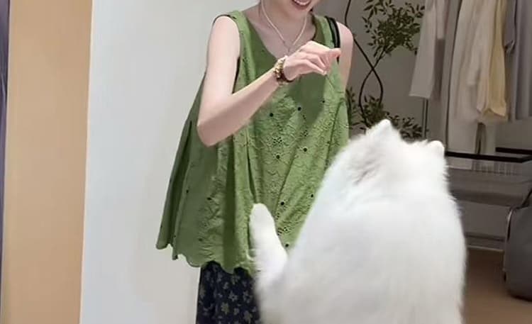 지금 여름 새로운 한국 스타일 다용도 슬림해 보이는 홀로우 아웃 자수 민소매 조끼 프린트 반신 스커트 임산부 세트 상세 이미지 57