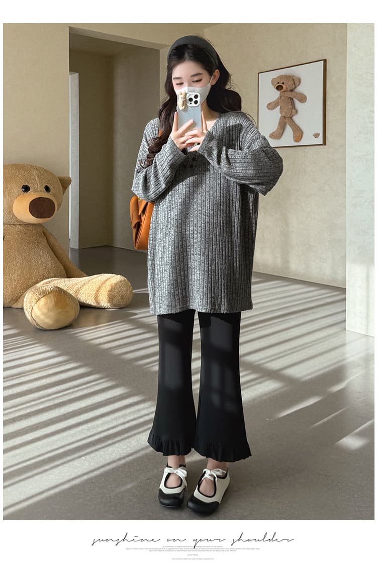 실사 지금 가을 새로운 출산 착용 가을 어깨 소매 구덩이 기사 식물 플러시 티셔츠 빅 사이즈 루즈핏 인사이드 가져 가라. 캐주얼 맨위 상세 이미지 13
