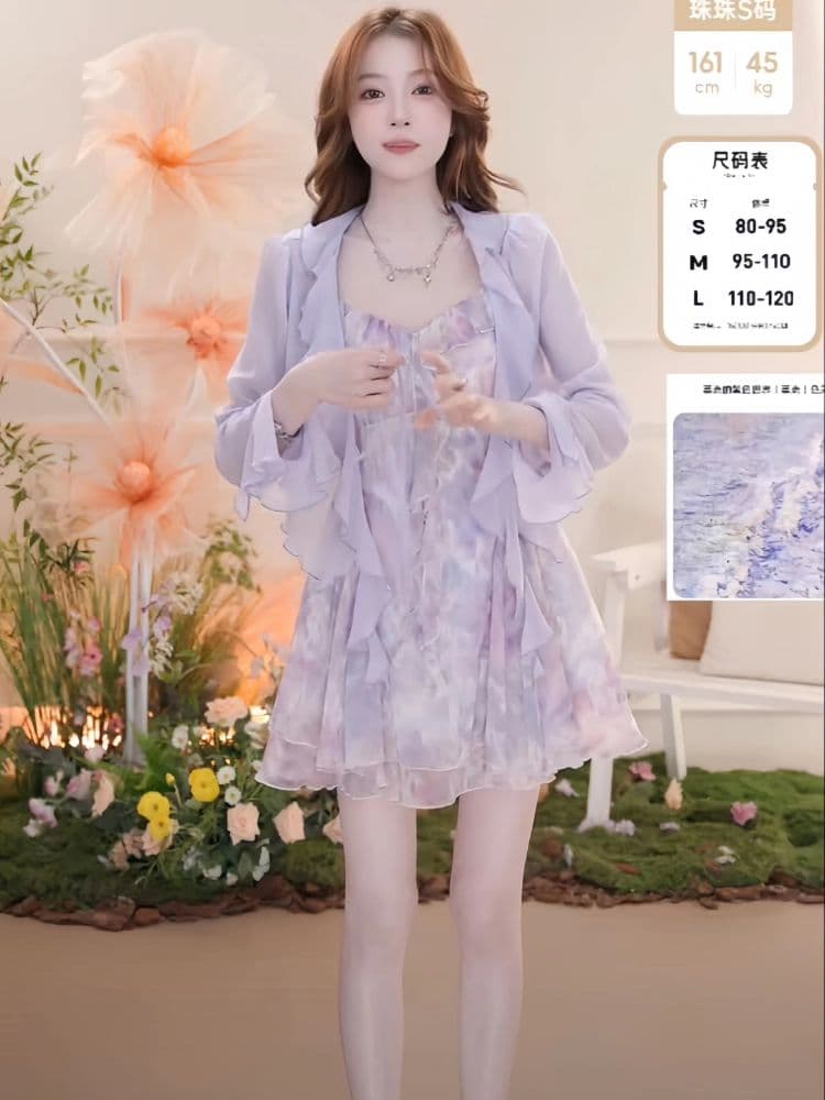 순수한 욕망 바람 프릴 쉬폰 자외선 차단 의류 여성 여름 경기 치마 외부 가져 가라. 작은 숄 얇은 카디건 코트 쇼트 스타일 블라우스 상세 이미지 8